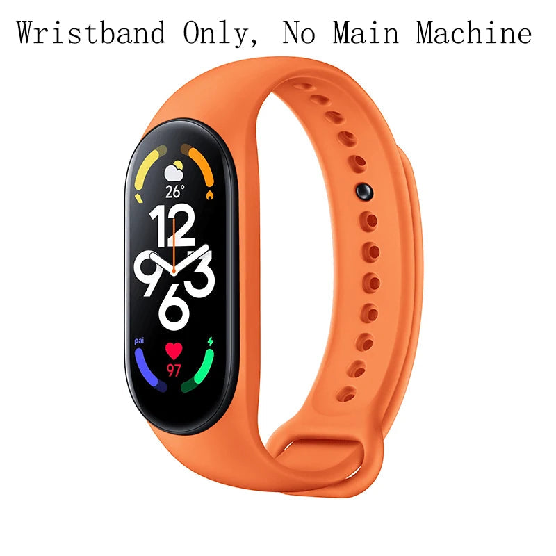 Original Official Strap Xiaomi Band 7 Wristband Silicone Replaceable Strap For xiaomi mi smart band 7