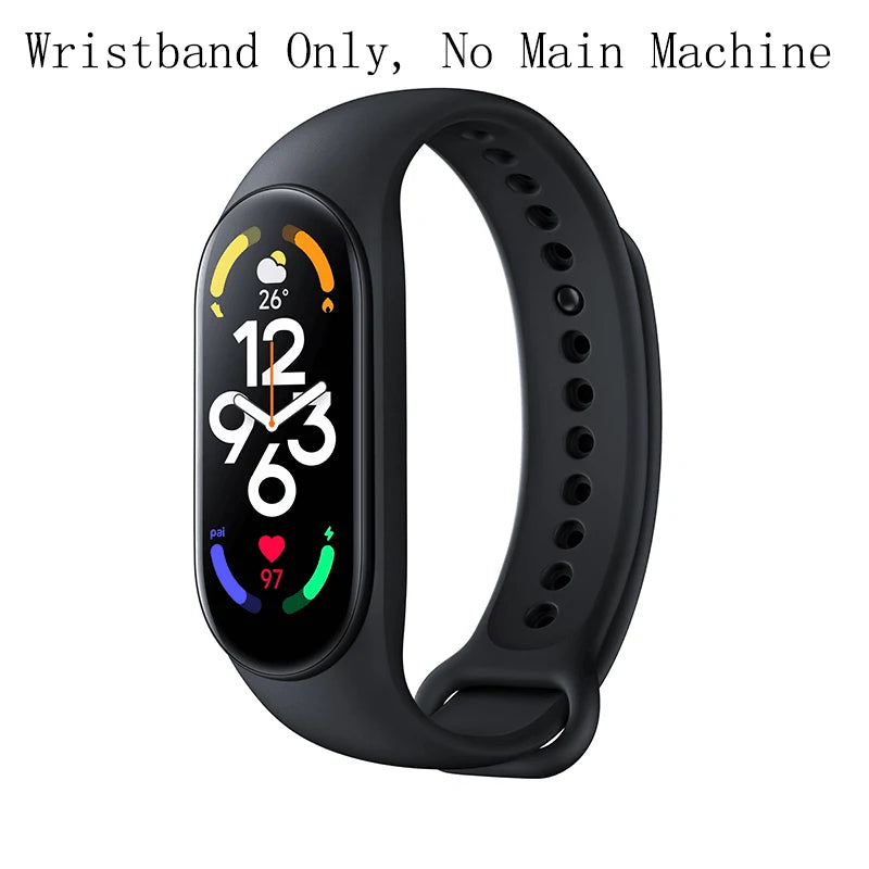 Original Official Strap Xiaomi Band 7 Wristband Silicone Replaceable Strap For xiaomi mi smart band 7