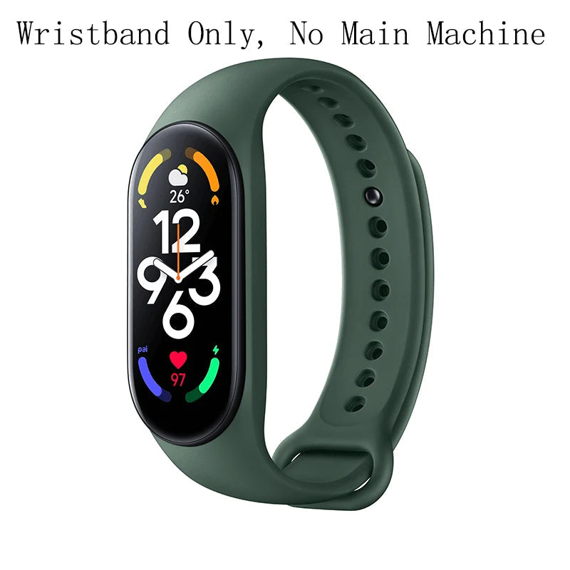 Original Official Strap Xiaomi Band 7 Wristband Silicone Replaceable Strap For xiaomi mi smart band 7
