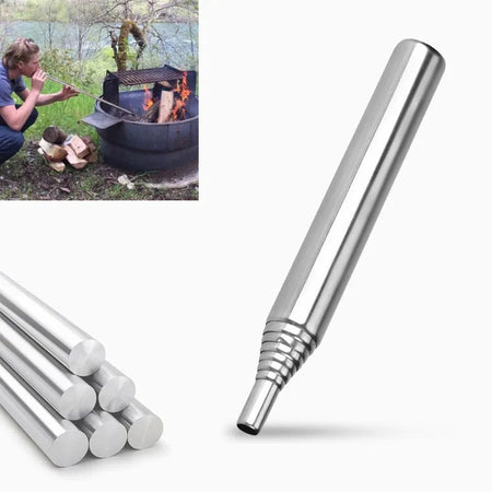 Outdoor Camping Blow Fire Tube Blowpipe Collapsible High Effective Tiny Beach Garden Tool Camping Equipment Blowing Fire Stick