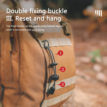 Outdoor Essentials Backpack Walking Stick Holder &amp;amp; Elastic Rope Set