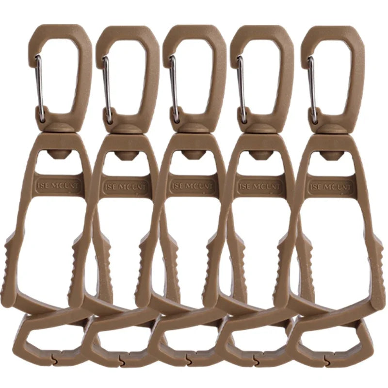Outdoor Glove Clip - Multi-purpose Glove Holder  Khaki - 5pcs