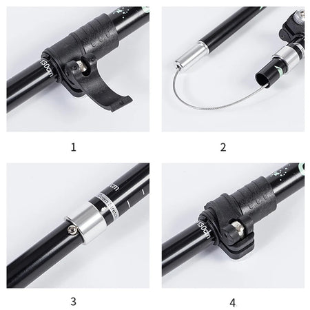 Outdoor Portable Collapsible Ultralight Trekking Poles Folding Walking Hiking Adjustable Mountain Camping Walking Sticks Carbon
