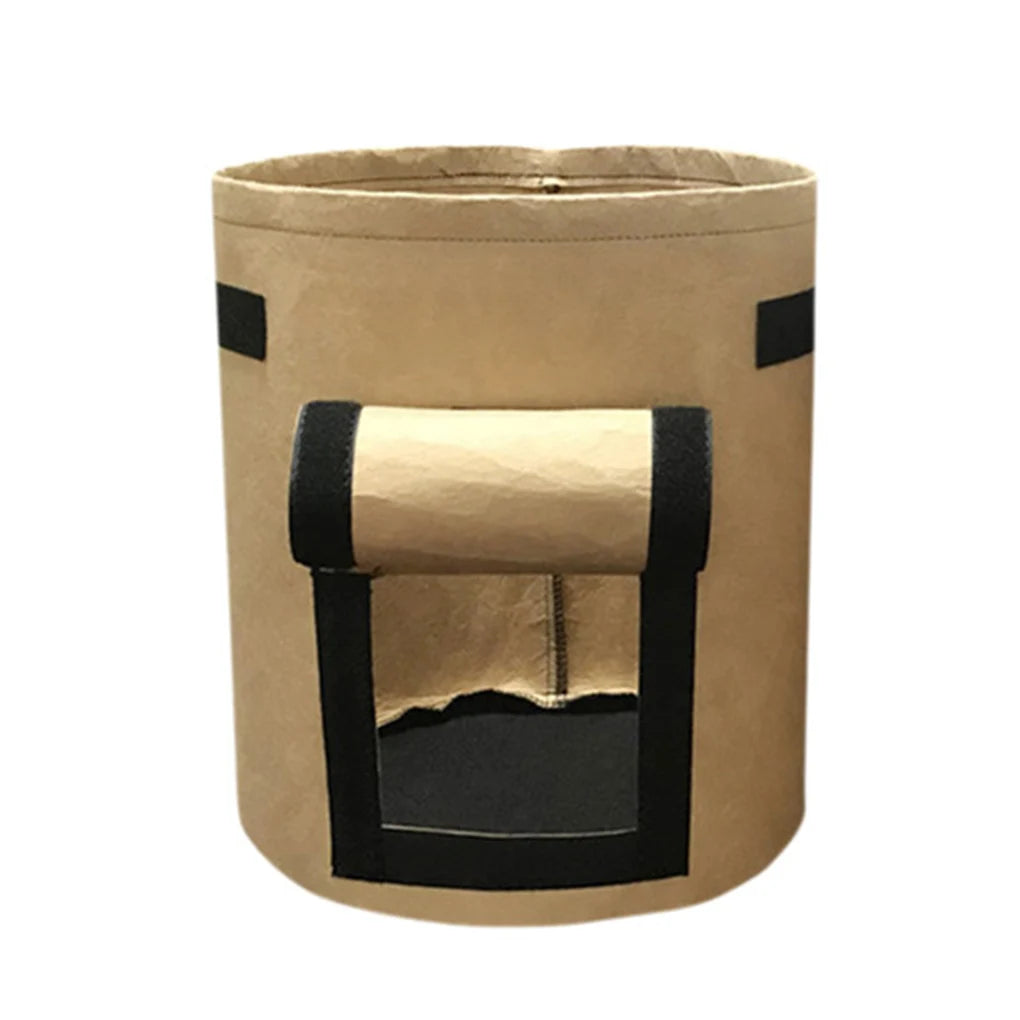 Outdoor Round Potato Planting Bag PP Nonwoven Plant Growth Pouch Tomoto Growing Pot 7 Gallons