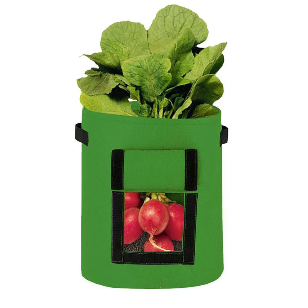 Outdoor Round Potato Planting Bag PP Nonwoven Plant Growth Pouch Tomoto Growing Pot 7 Gallons
