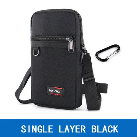 Outdoor Waterproof Waist Bag - Unisex Hiking Fanny Pack for Phones - Lightweight &amp;amp; Durable Single Black / CHINA