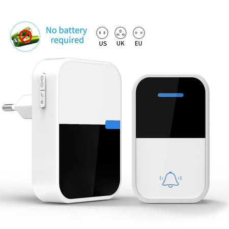 Outdoor Wireless Doorbell Waterproof Push Button No Baterry Required Self-powered  Acrylic Panel 38 Songs Ring Door Bell