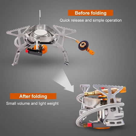 PACOONE Tourist Burner Camping Gas Stove