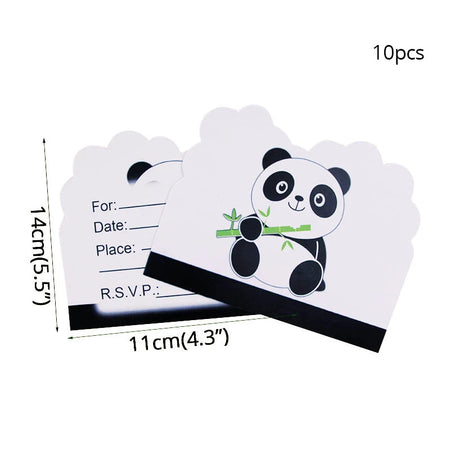 Panda Birthday Party Balloon Decoration Invite card / other