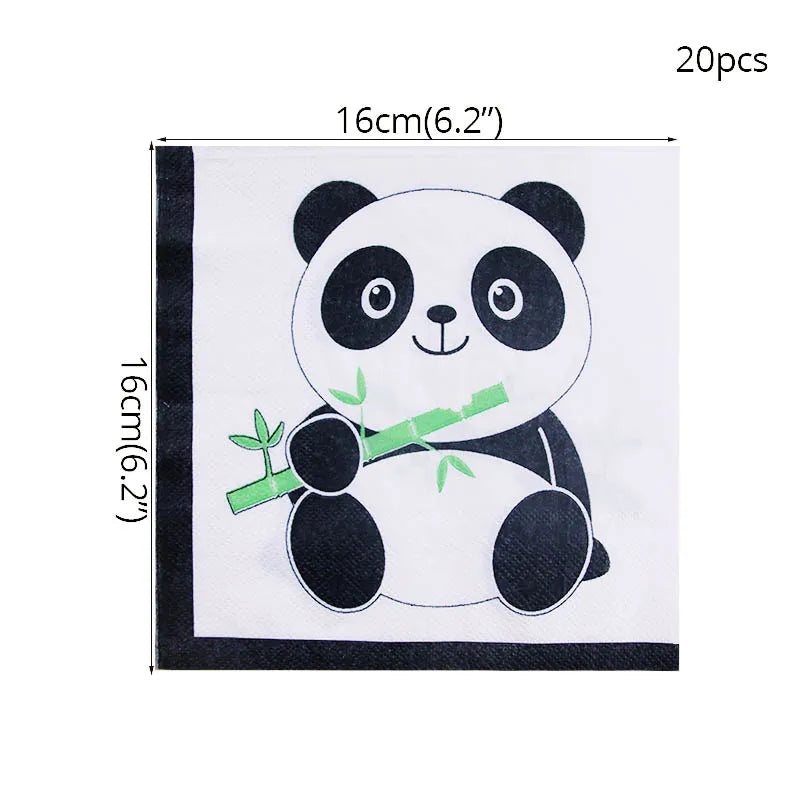 Panda Birthday Party Balloon Decoration Napkin / other