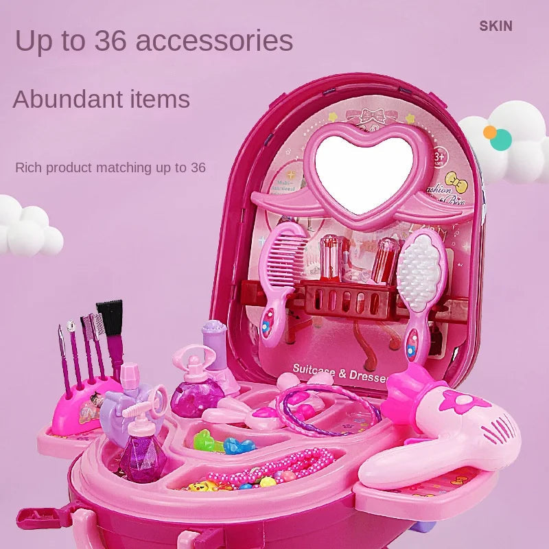 Play House Set Children's Dressing Table Toys For Girls From 6 to 10 Years Makeup Set For Girl Children's Nove Toy Birthday Gift