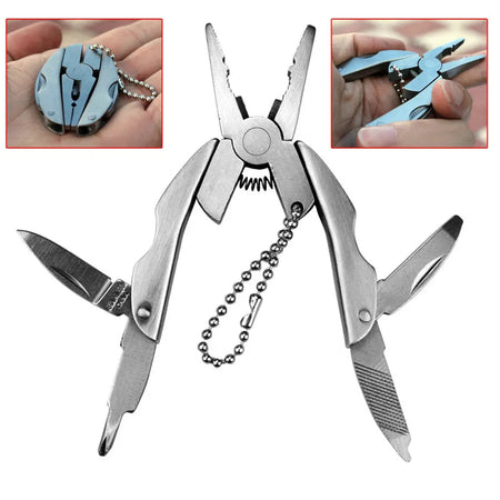 Pocket Mini Pliers Knife Screwdriver Folding small Multitool Opener Nail File precision Pliers Hand Tools Outdoor Emergency Tool
