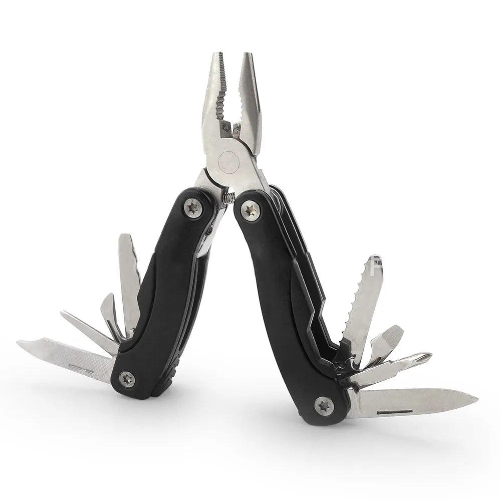 Pocket Mini Pliers Knife Screwdriver Folding small Multitool Opener Nail File precision Pliers Hand Tools Outdoor Emergency Tool black