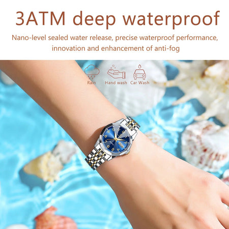 POEDAGAR Luxury Ladies Wristwatch Waterproof Luminous Date Week Women Quartz Watch Stainless Steel Women&lsquo;s Watches Female Reloj