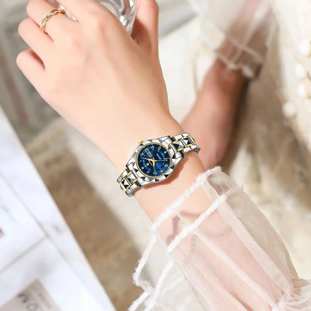 Luxury Women's Waterproof Luminous Date Week Quartz Stainless Steel Watch | Cyprus InterCyprus Trading Ltd Luxury Women's Waterproof Luminous Date Week Quartz Stainless Steel Watch | Cyprus InterCyprus Trading Ltd