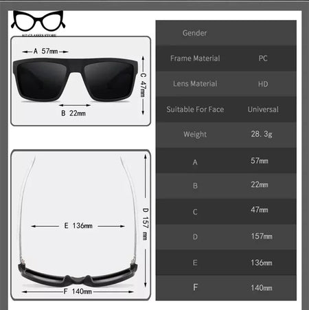 Polarized Square Sport Sunglasses with Mirror UV400 - MOONBIFFY