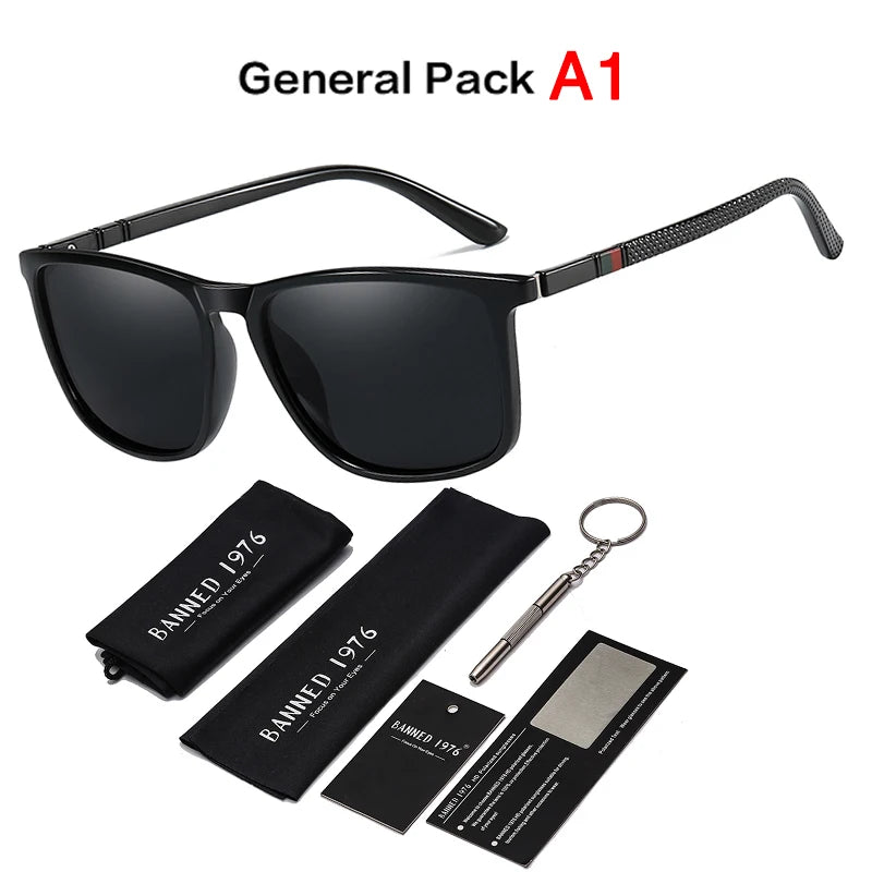 Polarized TR90 Sunglasses for Men &amp;amp; Women with UV400 Protection black A1 / CE Polarized