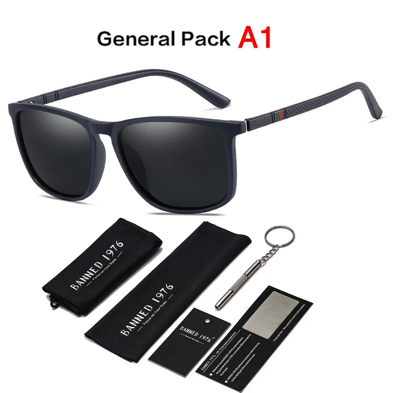 Polarized TR90 Sunglasses for Men &amp;amp; Women with UV400 Protection blue black A1 / CE Polarized