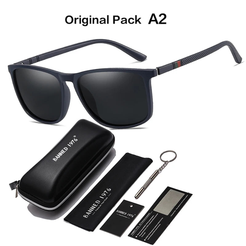 Polarized TR90 Sunglasses for Men &amp;amp; Women with UV400 Protection blue black A2 / CE Polarized