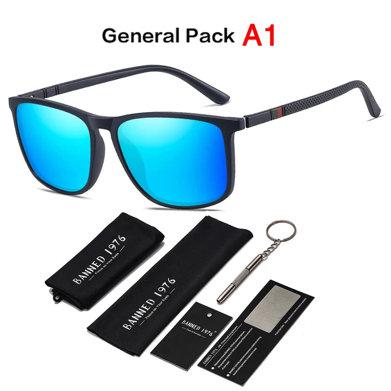 Polarized TR90 Sunglasses for Men &amp;amp; Women with UV400 Protection blue mirror  A1 / CE Polarized