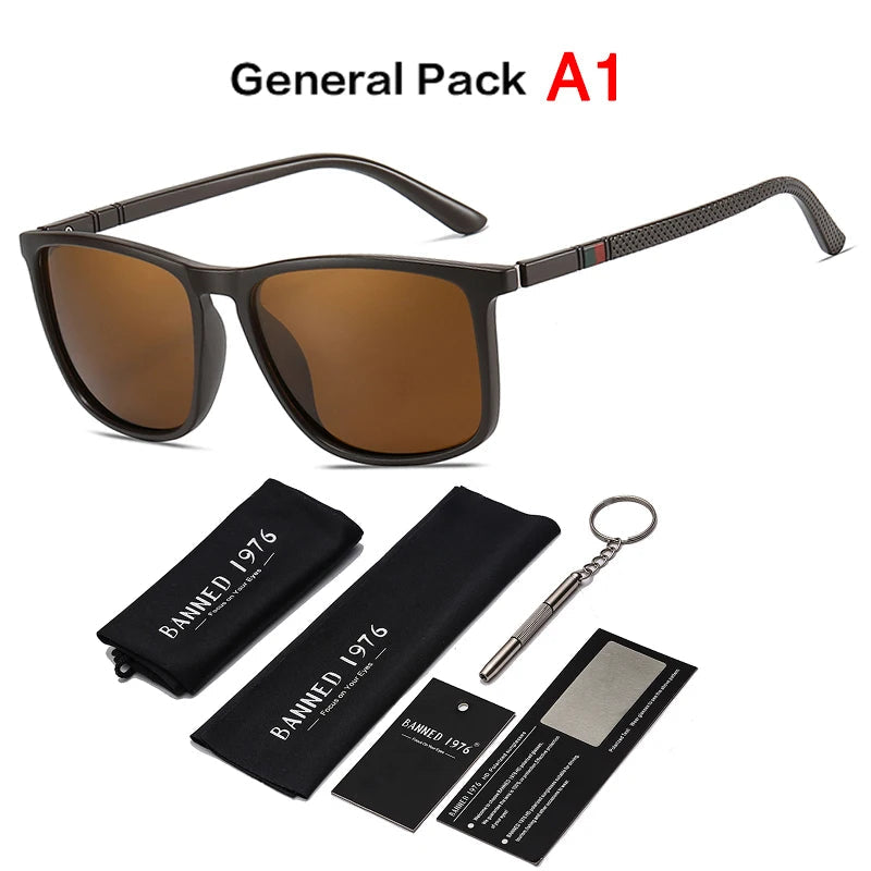 Polarized TR90 Sunglasses for Men &amp;amp; Women with UV400 Protection brown A1 / CE Polarized