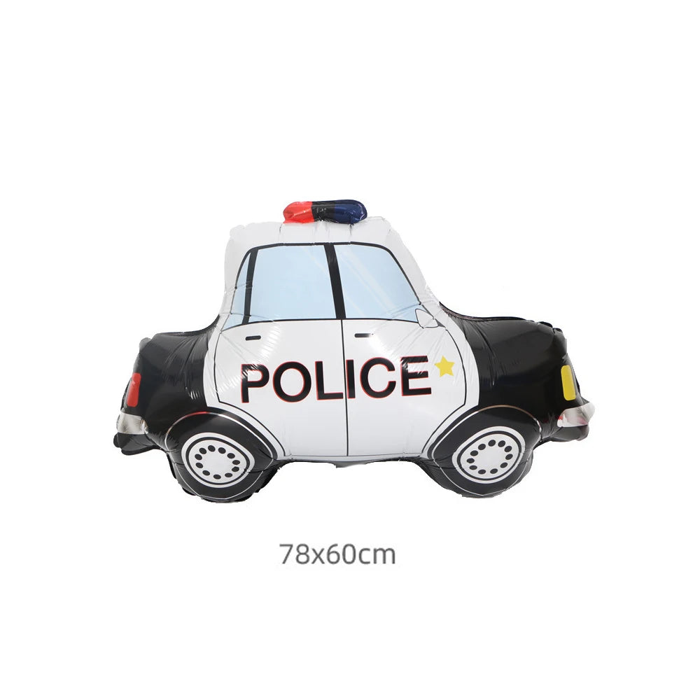 Police Truck Foil Balloon | Boys Birthday Party Decoration Car Balloon 3 / As Shown