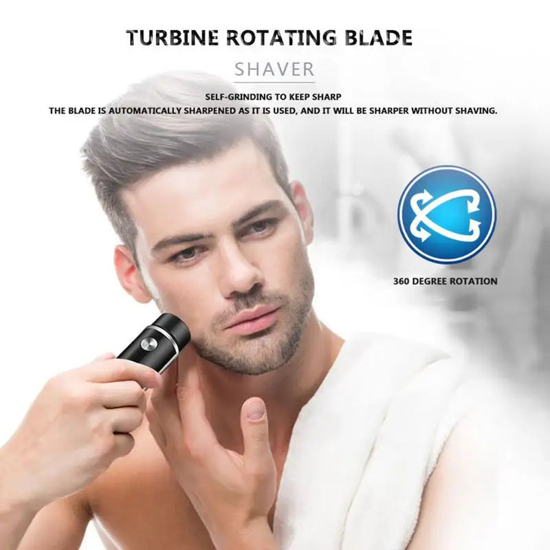 Portable Electric Razor Wet And Dry Use USB Charging Men's Razor Pocket Size Washable Electric Razor For Face Body