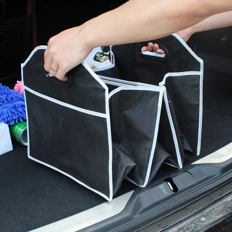 Portable Foldable Car Trunk Organizer pocket Storage Box Car Trunk Cargo Storage Bag Auto Interior Stowing Tidying Container Bag