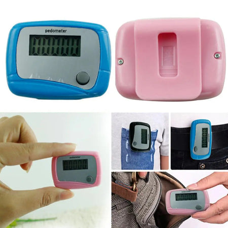 Portable Mini Digital LCD Pedometer - Step Counter &amp;amp; Calories Tracker