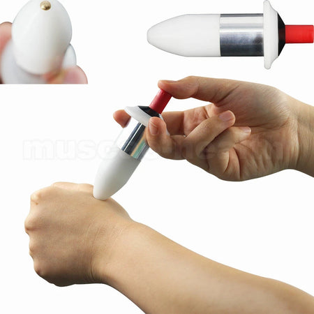 Portable Trigger Point Muscle Massage Gun: Multifunctional Self-Release Tool WHITE