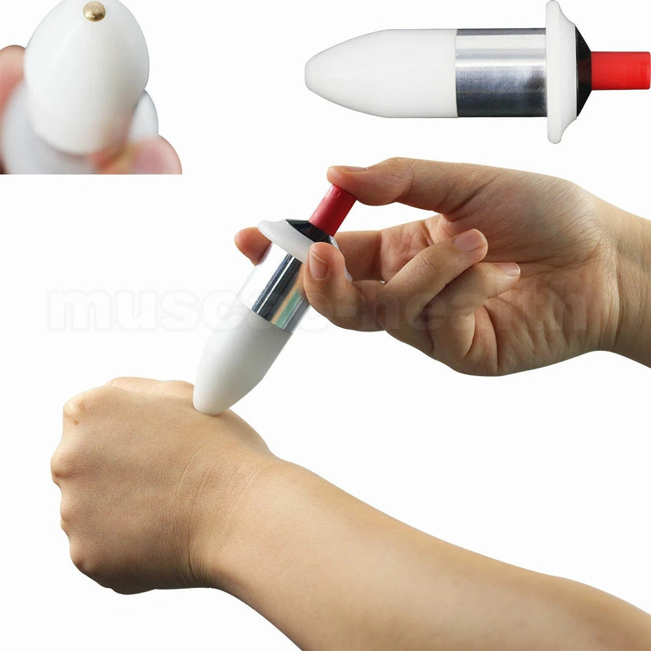Portable Trigger Point Muscle Massage Gun: Multifunctional Self-Release Tool WHITE