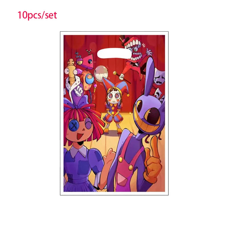 Potdemiel Digital Circus Tableware Birthday Party Decoration 10pcs gift bag / Other