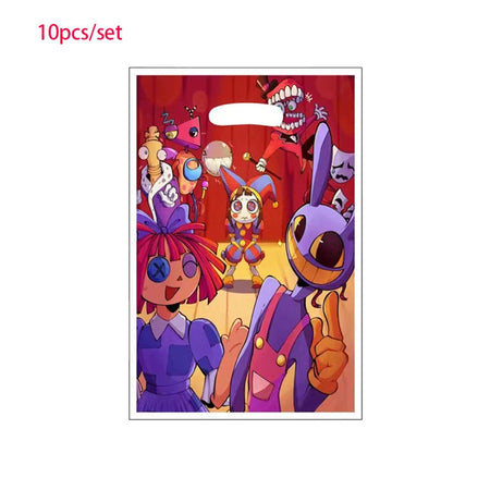 Potdemiel Digital Circus Tableware Birthday Party Decoration 10pcs gift bag / Other