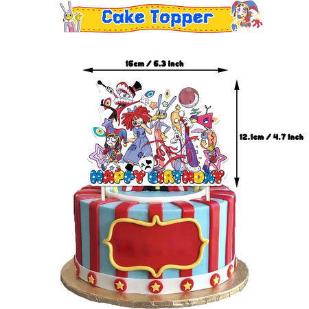 Potdemiel Digital Circus Tableware Birthday Party Decoration 1pcs cake topper / Other