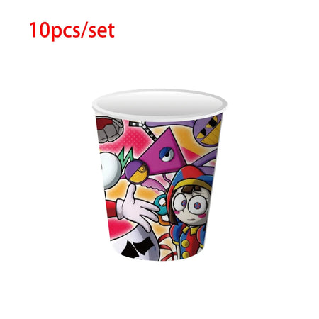 Potdemiel Digital Circus Tableware Birthday Party Decoration