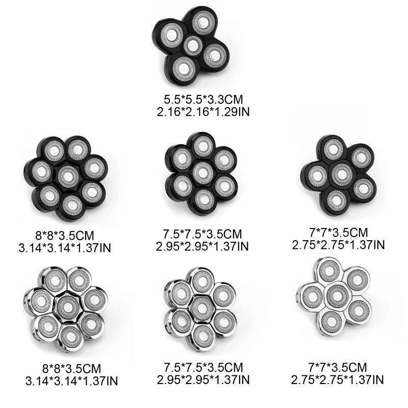 Quality Blade 5/7/9D Cutter Floating Head Waterproof Stainless Steel Electric Razor For Men Shaver Replacement Blade