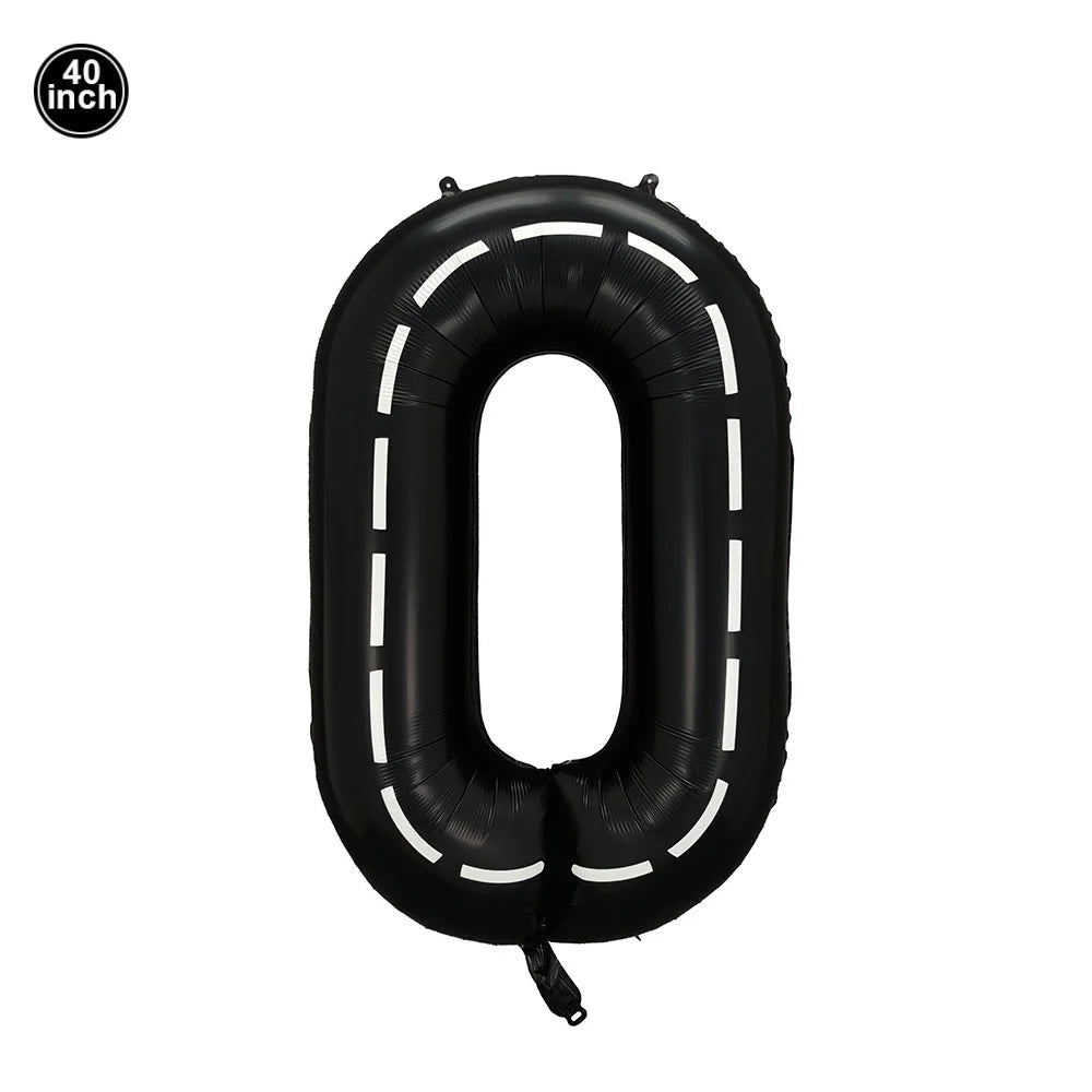 Race Car 2nd Birthday Party Decorations Tableware 40&amp;quot; Number Balloon Checkered Foil Balloons Chocolate