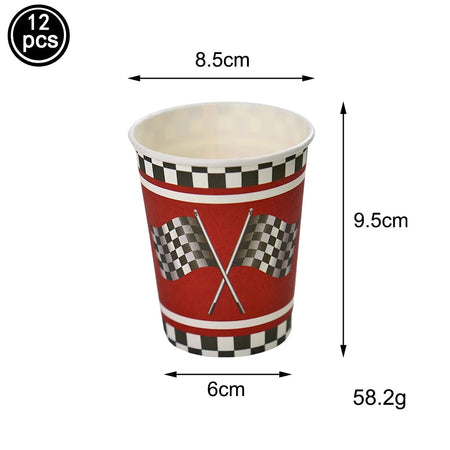 &amp;quot;Race Car Birthday Party Supplies Tableware Set - Cups-12pcs