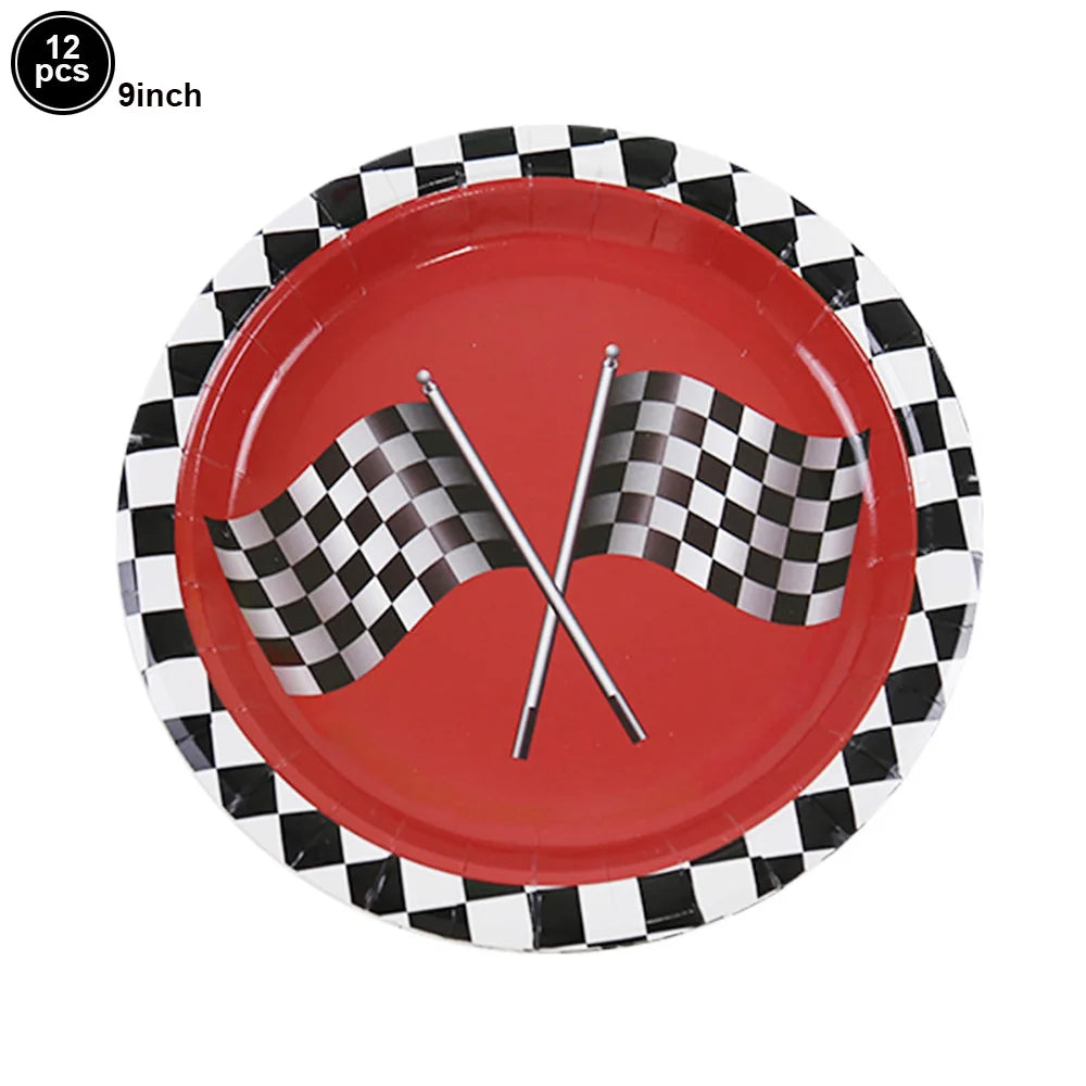 &amp;quot;Race Car Birthday Party Supplies Tableware Set - plate-9inch