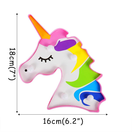 Rainbow Unicorn Birthday Supplies Set  18X16cm LED light 1