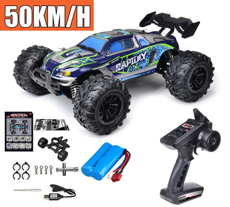 Rc Car Off Road 4x4 High Speed 75KM/H Remote Control Car With LED Headlight Brushless 4WD 1/16 Monster Truck Toys For Boys Gift 16101-BU-1B / CHINA