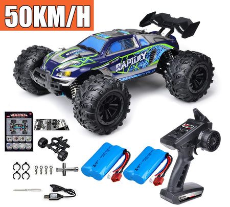 Rc Car Off Road 4x4 High Speed 75KM/H Remote Control Car With LED Headlight Brushless 4WD 1/16 Monster Truck Toys For Boys Gift 16101-BU-2B / CHINA