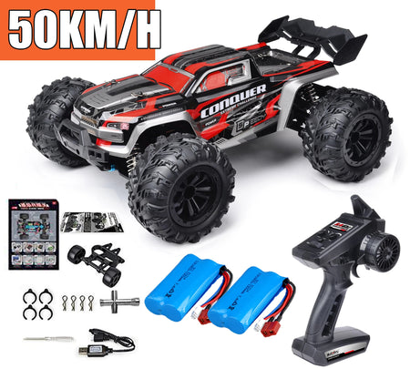 Rc Car Off Road 4x4 High Speed 75KM/H Remote Control Car With LED Headlight Brushless 4WD 1/16 Monster Truck Toys For Boys Gift 16102-RD-2B / CHINA