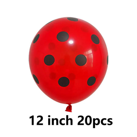 Red Black Ladybug Balloons &amp;amp; 32 Inch Red Number Set