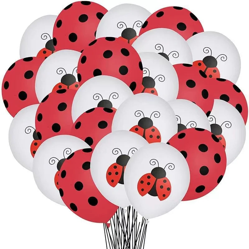 Red Dot Seven Stars Insect Party Supplies Set Balloon-12pcs 1