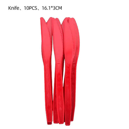 Red Dot Seven Stars Insect Party Supplies Set Knives-10pcs