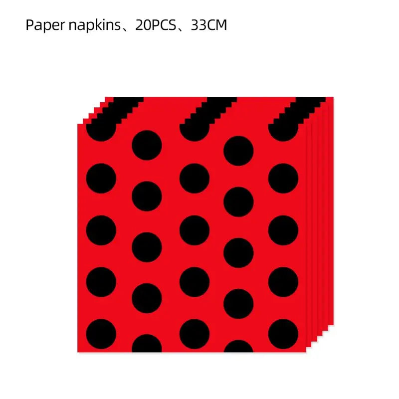 Red Dot Seven Stars Insect Party Supplies Set Napkin-20pcs