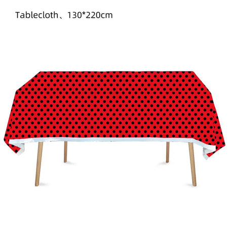 Red Dot Seven Stars Insect Party Supplies Set Tablecloth-1pcs