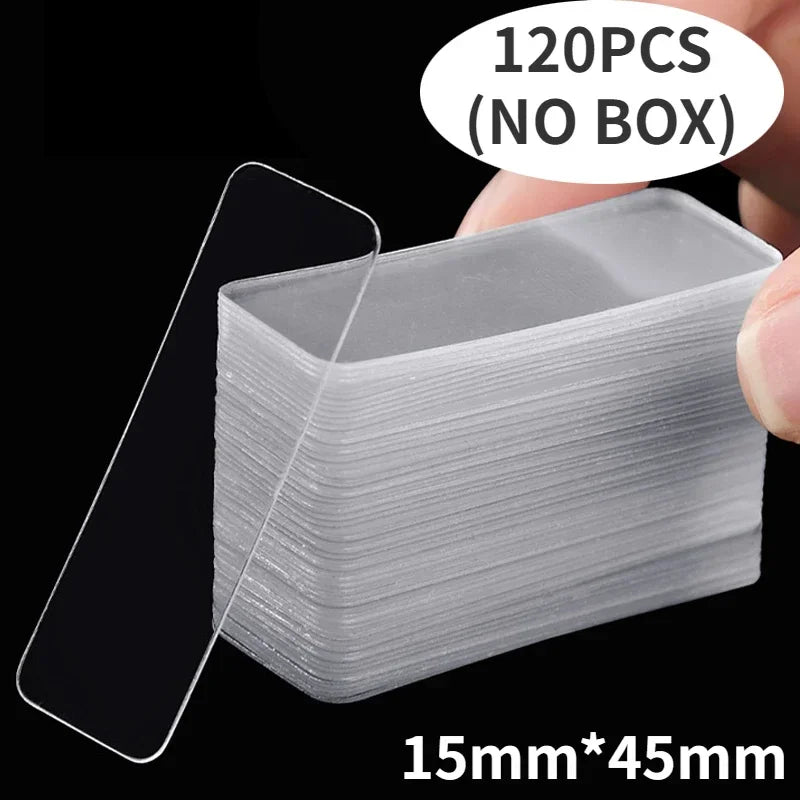 Reusable Super Strong Double Sided Adhesive Tape Nano Transparent Wall Stickers Water Proof Household Products Adhesives 120PCS-NO BOX