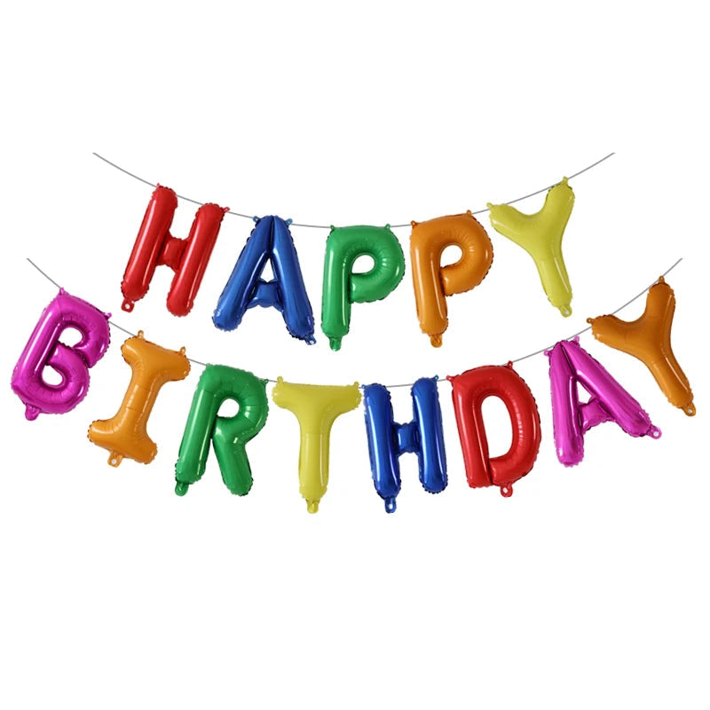 Rose Gold Happy Birthday Party Decoration Balloons - 13pcs